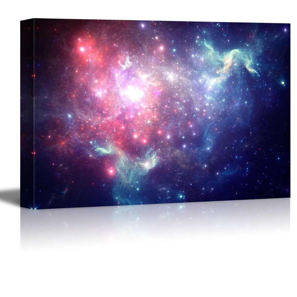 Canvas Prints Wall Art Colorful Space Nebula Beautiful Universe/Outer