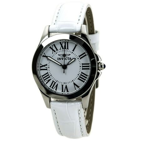 Invicta 15935 Women's Angel White Dial Interchangeable White Leather Strap Watch