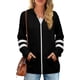 thumbnail image 5 of Sudaderas con capucha y bolsillo de manga larga con cremallera para mujer, tallas S a 2XL, 5 of 7