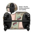 thumbnail image 4 of Easygdp Coffee Makers Macaroons Chocolate Print Elastic and Washable Suitcase Protective Cover with Hidden Zipper Fits 18-32 inch Luggage -Small, 4 of 9