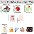 thumbnail image 2 of 36pcs 9 styles Teachers' Day Opaque Resin Cabochons Study Supplies Mixed Shapes 13.5~30x8~34.5x5~7.5mm 4pcs/style, 2 of 6