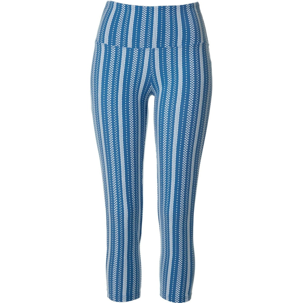 Khakis & Co. Khakis & Co Womens Dotted Stripe Capri Leggings