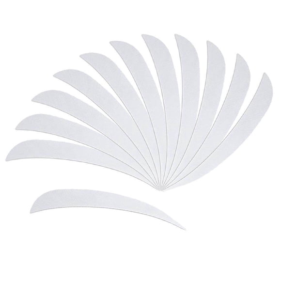 thinsony 12 Pièces Tir à l'Arc Flèche Plume Fletching Aile Droite Fletchs 4 Pouces Blanc