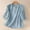 Blue, variant on Outfmvch Peasant Tops for Women Loose Fit Blouses V Neck Tops Outfits Womens Linen Tops Cotton Linen Cotton Linen Tops for Women Short Sleeve Gauze Tops Blue L