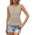 thumbnail image 2 of Women Short Sweater Vest Sleeveless Summer Bohemian Knitted Waistcoat, 2 of 4