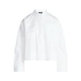thumbnail image 5 of Scoop Women's and Women's Plus Cropped Oversized Button-Down Shirt, Sizes XS-4X, 5 of 5