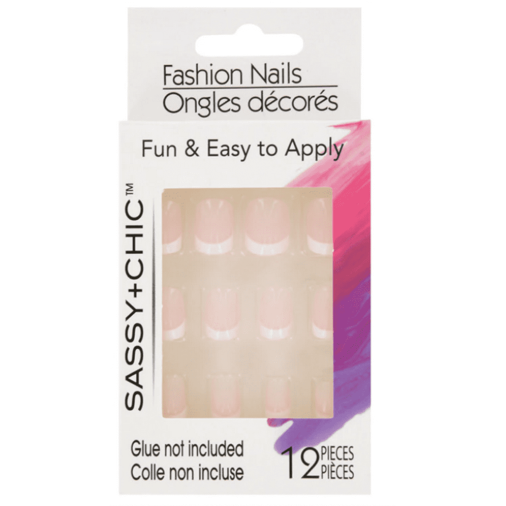Nails Acrylic Nail Kit Fake Nails GlueOn FrenchTip Fashion