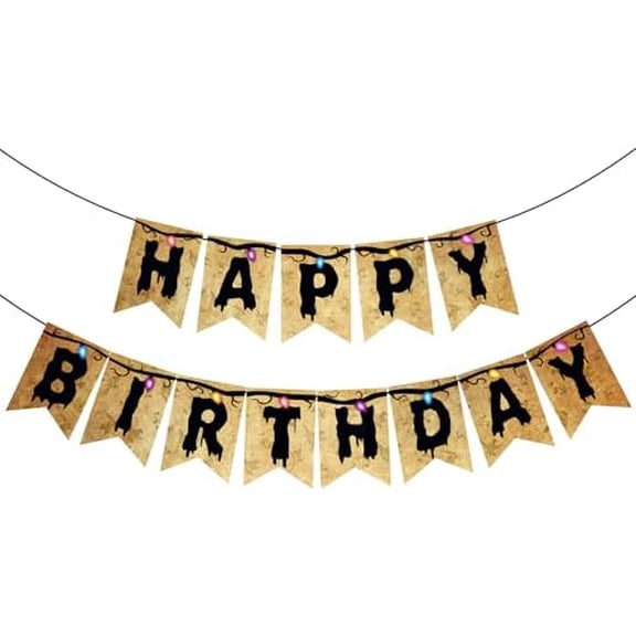 Stranger Theme Party Decorations Banner,Things Party Decorations,Spooky Party Decoration,Happy Birthday Banner Decoration,Backdrop Wall Decors Photo Props$$Electronics Accessories