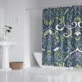 thumbnail image 2 of Blue Ethnic Paisley Pattern Shower Curtain 84"x72" ,Bathroom Decorative Shower Curtains Set with 12 Hooks,Modern Waterproof Washable Shower Curtain, 2 of 6