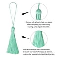 thumbnail image 3 of Unique Bargains 6.5' Silky Bookmark Tassels with Loop for DIY Craft Accessory, 20Pack Sea Blue, 3 of 5
