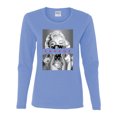 thumbnail image 2 of Wild Bobby, Marilyn Savage Bandana, Streetwear, Women Graphic Long Sleeve Tee, Light Blue, Small, 2 of 4