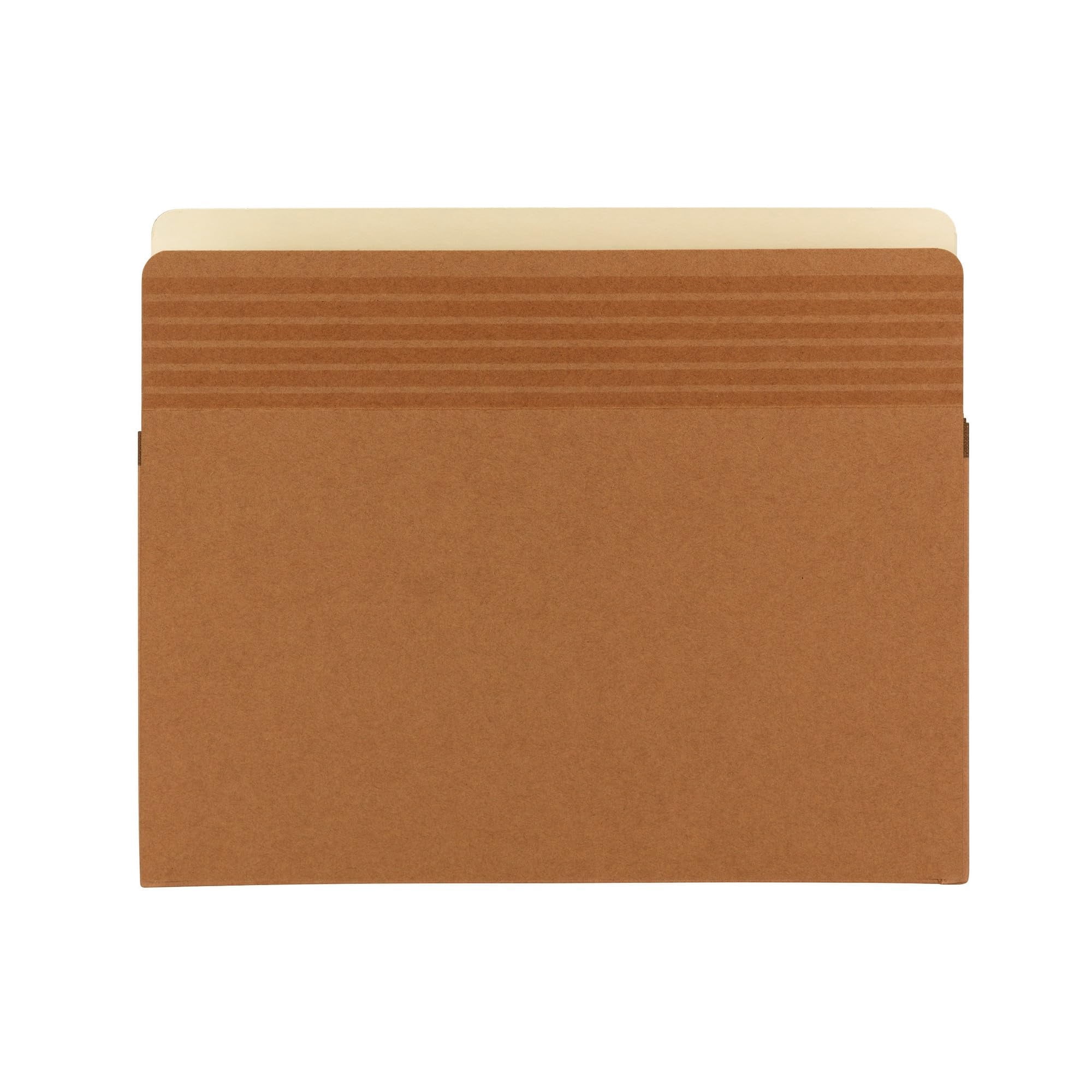 Smead® Easy Grip® Pockets, 5 1/4" Expansion, Letter Size, 30% Recycled, Redrope, Pack Of 10