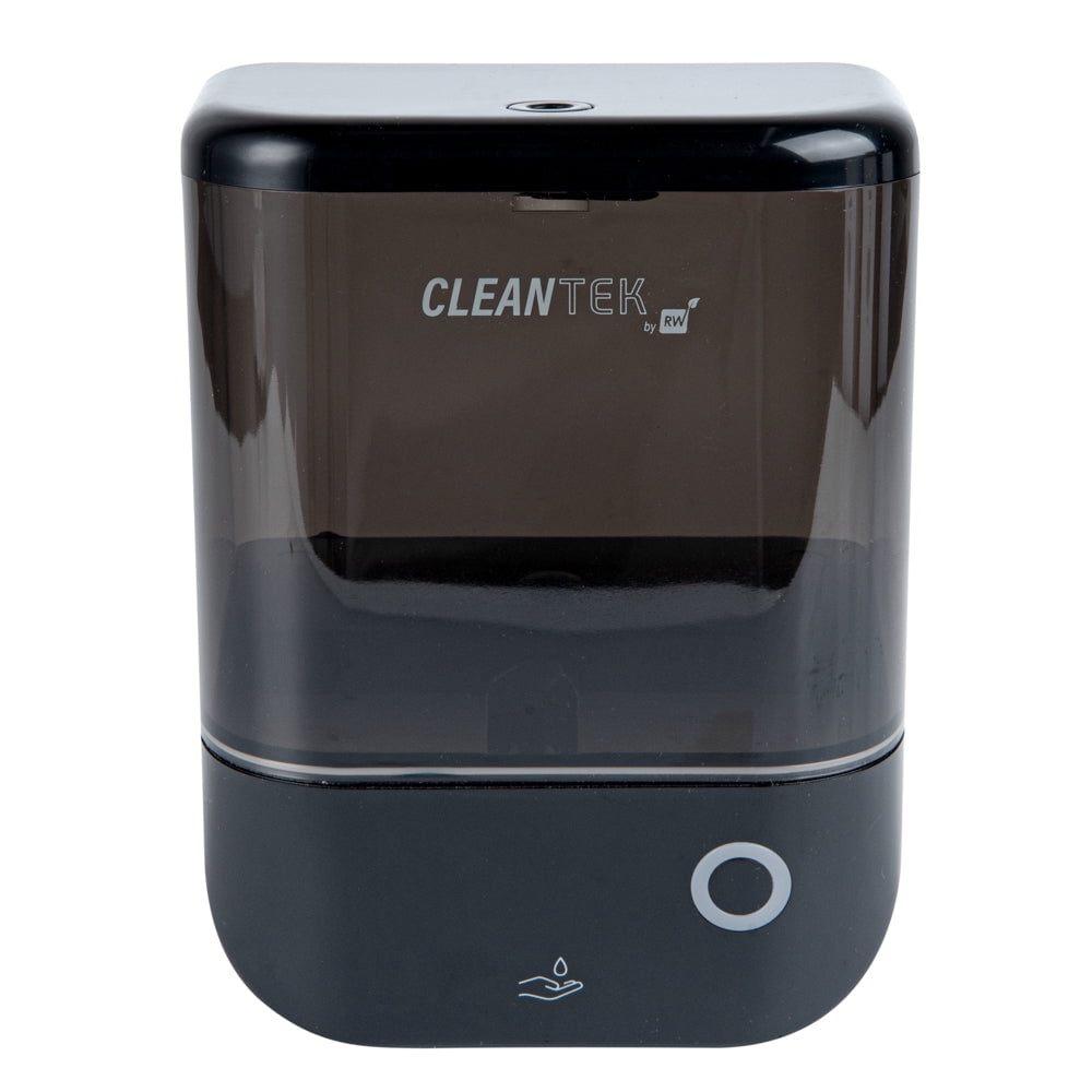 Restaurantware-Clean Tek Professional 34 Ounce Automated Soap Dispenser, 1 Touchless Wall-Mountable Soap Dispenser - With Security Key, Black Plastic Soap Dispenser, Transparent, For Liquid Soap