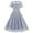 Light Blue, variant on PuLe 【New】 Summer Short Sleeve Dress Women Mesh Floral Embroidery Vintage Cocktail Swing Dress Ruffle Sleeve Embroidered Floral Dress for Women Tulle Prom Dress