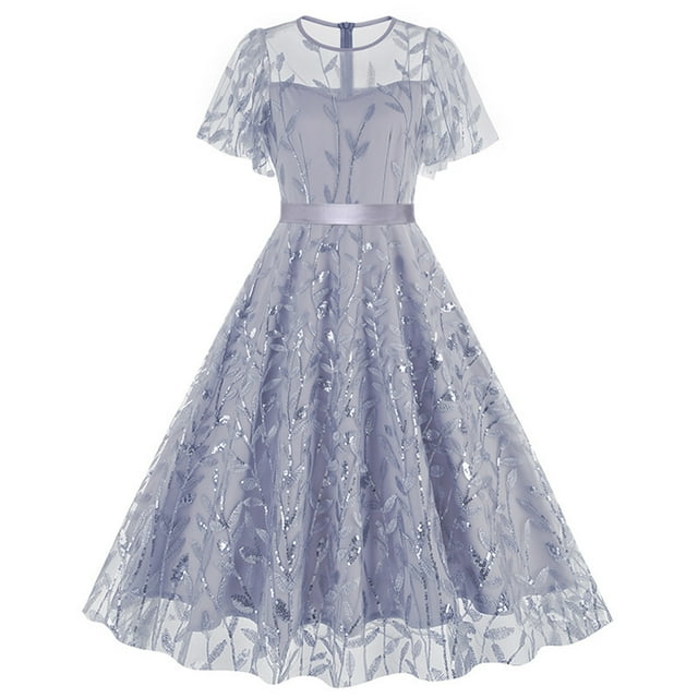 Birdeem Robe d'Été pour Femmes Aguichant Femmes à la Mode Décontractée Aguichant d'Été Couleur Unie à Manches Courtes à Col Rond Robe Aguichant d'Été pour Femmes