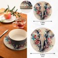 thumbnail image 3 of Elephant Head Flowers Trivet Mats Pot Holders Cotton Woven Non-Slip Heat Resistant for Hot Pots Pans Pats for Cooking Baking Set of 2, 3 of 7
