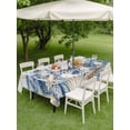 thumbnail image 4 of Outdoor Tablecloth with Umbrella Hole for Patio/Picnic/Party, Blue Turtle Coastal Waterproof Table Cloth Rectangle Table Cover Washable, Beach Coral Nautical Starfish Sea Eucalyptus Retro (60"x 102"), 4 of 8