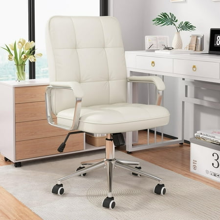 white office chair with soft product