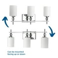 thumbnail image 6 of Status Collection Three-Light Polished Chrome Etched Linen Glass Coastal Bath Vanity Light, 6 of 7