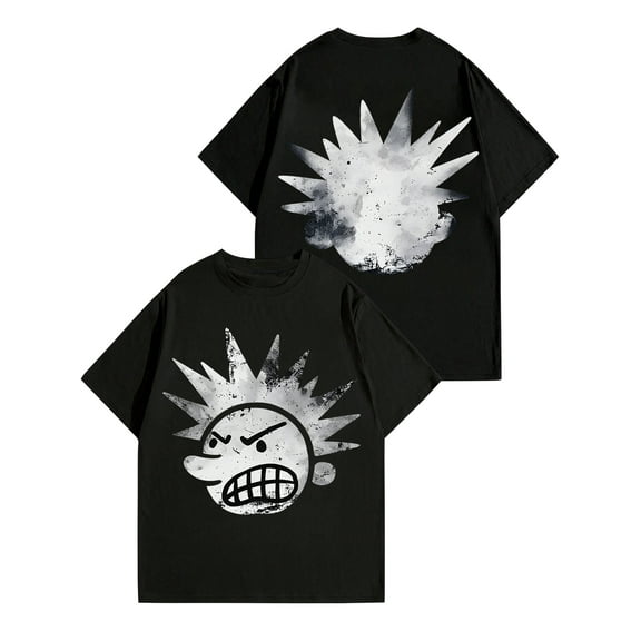 Qelomoe Sopula Casual Cotton T-Shirt β 'The Brain Explodes' Graphic Print, Short Sleeve Tee