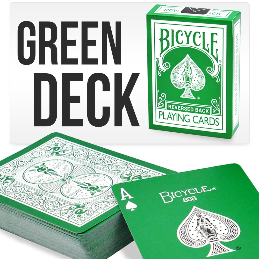 bicycle green playing cards