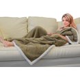 thumbnail image 2 of Napa Premium Chevron Micro Plush Fleece Sherpa Bed Throw TV Blanket 50” x 60” Mocha, 2 of 6
