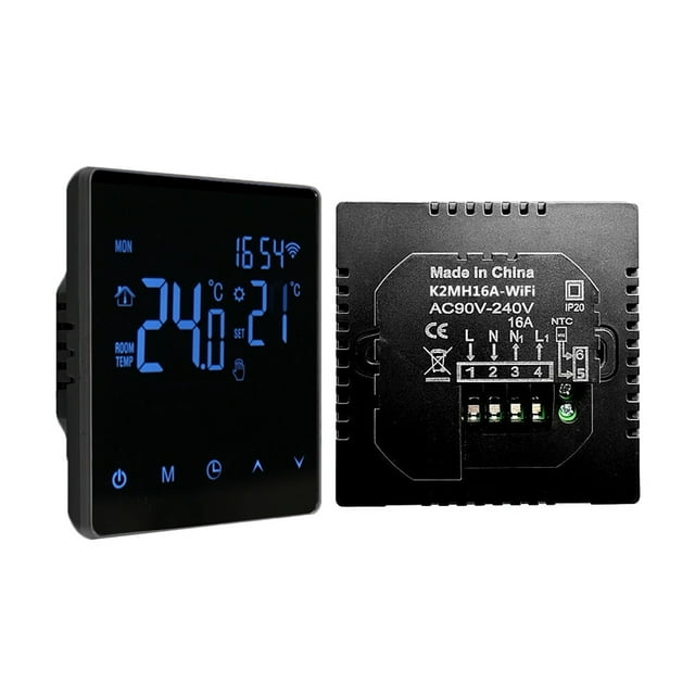 Thermostat for Home with Touchscreen Color Display, WiFi Smart Thermostat Electric Heating 16A Temperature Controller Week Programmable for Home Office School Hotel
