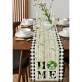 thumbnail image 4 of Table Runner Dresser Scarves 72 Inch Long, Spring White Flowers Leaf and Wreath Linen Dining Table Runners Farm Rustic Wood and Checker Tabletop Scarf for Wedding Holiday Party Kitchen, 4 of 7