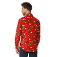 thumbnail image 5 of Suitmeister Men's Shirts Christmas Trees Stars Red - XL Red, 5 of 5