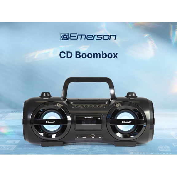 Emerson EPB-3005 Retro Portable CD Boombox, Black