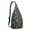 Dark-green-3, variant on Boho Tropical Floral Sling Backpack – Hawaiian Print Hiking Daypack with Jungle Leaves, Hibiscus & Palm Leaf Design, Lightweight & Waterproof for Summer Beach & Resort Travel
