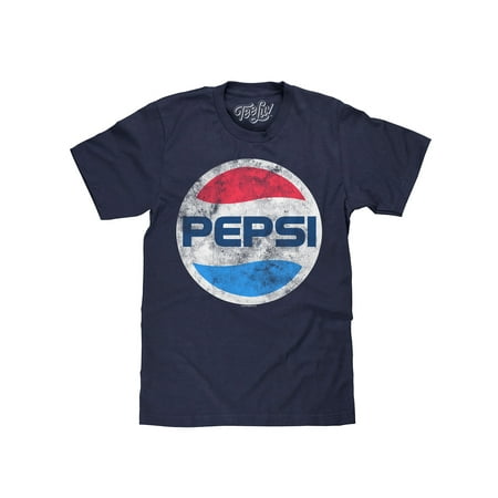 Pepsi Cola Ladies Tee - Tee Luv Pepsi Distressed 70s Logo Shirt