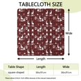 thumbnail image 2 of Red Christmas Plaid Deer and Tree Pattern Square Fitted Tablecloth with Elastic Edge,Square Table Cover,Washable Elastic Table Cover for Home Kitchen Party Decor 36"x36", 2 of 6