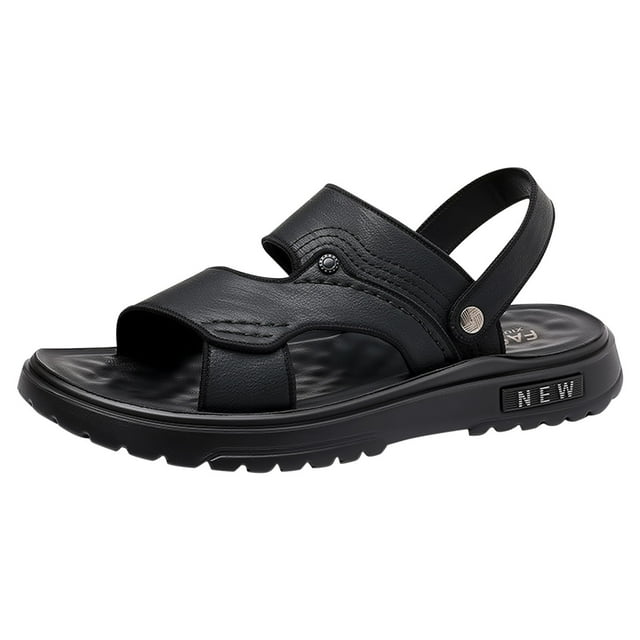 Sandals for Men, Breathable Open-Toe Design with Thick Rubber Sole, Adjustable Buckle Strap, Cushioned Insole for Arch Support, Non-Slip Traction, Fashion Casual Style