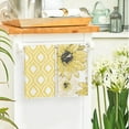 thumbnail image 4 of Yellow Floral Leaves Boho Kitchen Towels Dish Towels, 18x26 Inch Seasonal Decoration Hand Towels Set of 4, 4 of 6