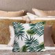 thumbnail image 5 of Funda de almohada de lino con planta de bosque tropical, funda de cojín, decoración para coche, boda, coche (F#), 5 of 8