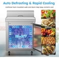 thumbnail image 4 of XUTUMM ETL & NSF Certified 27" Commercial Sandwich Prep Refrigerator - 11.6 Cu.Ft. Stainless Steel Salad/Pizza Prep Table with Cutting Board & 8 Pans, 4 of 7