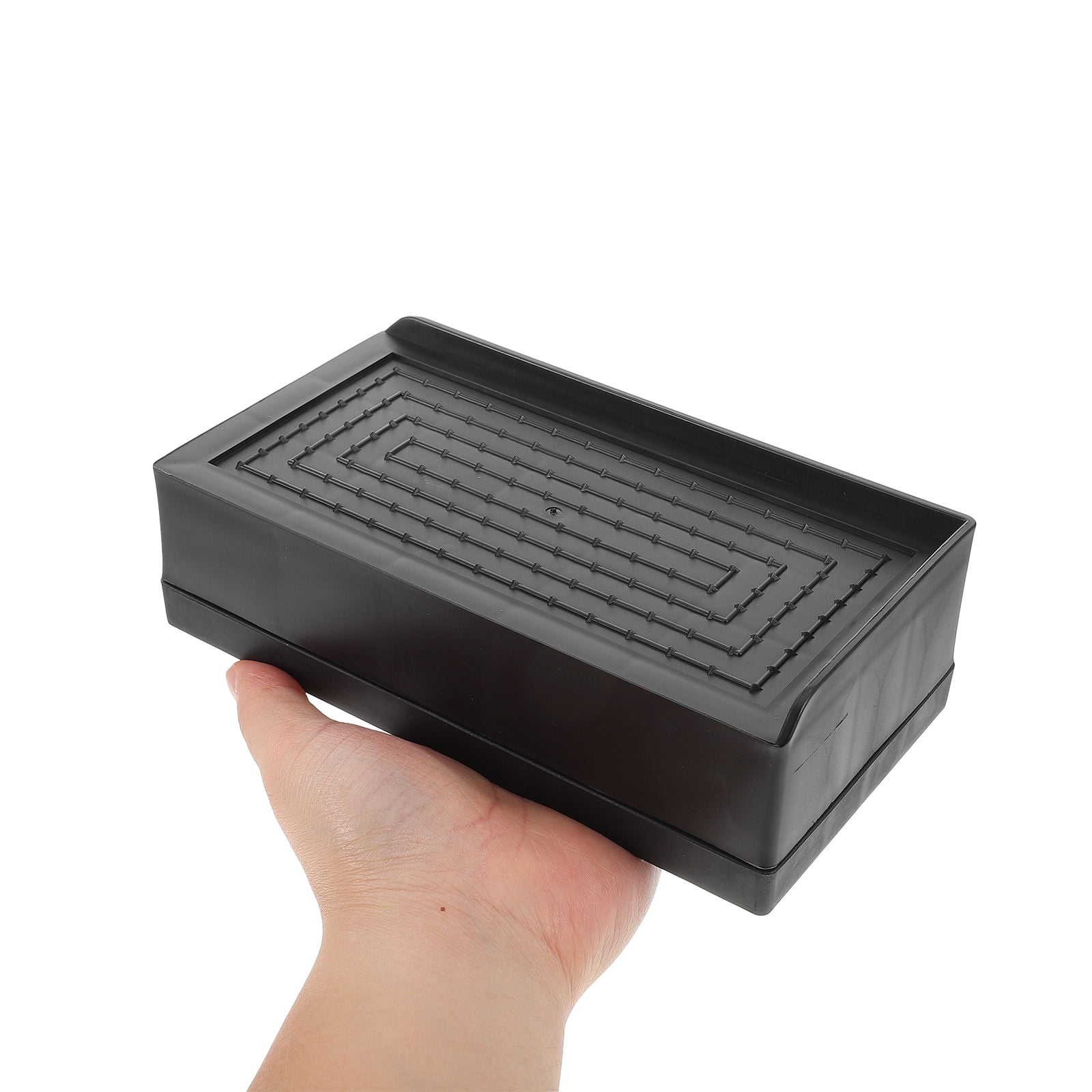 BESTYASH Black Plastic Furniture Risers 4-Pack Non- Elevate Space-Saving Furniture Support