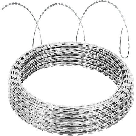 Razor Wires Razor Barbed Wire 246ft,5 Coils 49 ft Razor Wire Fencing ...