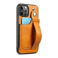 thumbnail image 1 of PU Leather Phone Protective Cover for  13/ Pro/ Pro Max/ mini   12/ Pro (6.1)/ mini (5.4)/ Pro Max (6.7)  Soft Mobile Phone 3-in-1 Wrist Band Card Holder, 1 of 8