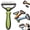 Green, variant on 2026 New Double-Sided Deshedding Dematting Tool, Undercoat Rake for Dogs & Cats, Extra-Wide Dog Grooming Brush & Deshedder Comb for Long Hair ,orange