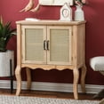 thumbnail image 3 of LuxenHome Natural Wood Finish Accent Cabinet, 3 of 11