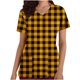 thumbnail image 2 of Puntoco Liquidación de blusas cortas para mujer, moda informal para mujer, cuello en V, estampado, manga corta, bolsillo, vestido de enfermera, 2 of 5