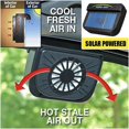 thumbnail image 2 of DEALPEAK Solar Power Car Air Vent Cooling Fan Window Fan Auto Ventilator Cooler Air Vehicle Radiator Vent With Rubber, 2 of 5