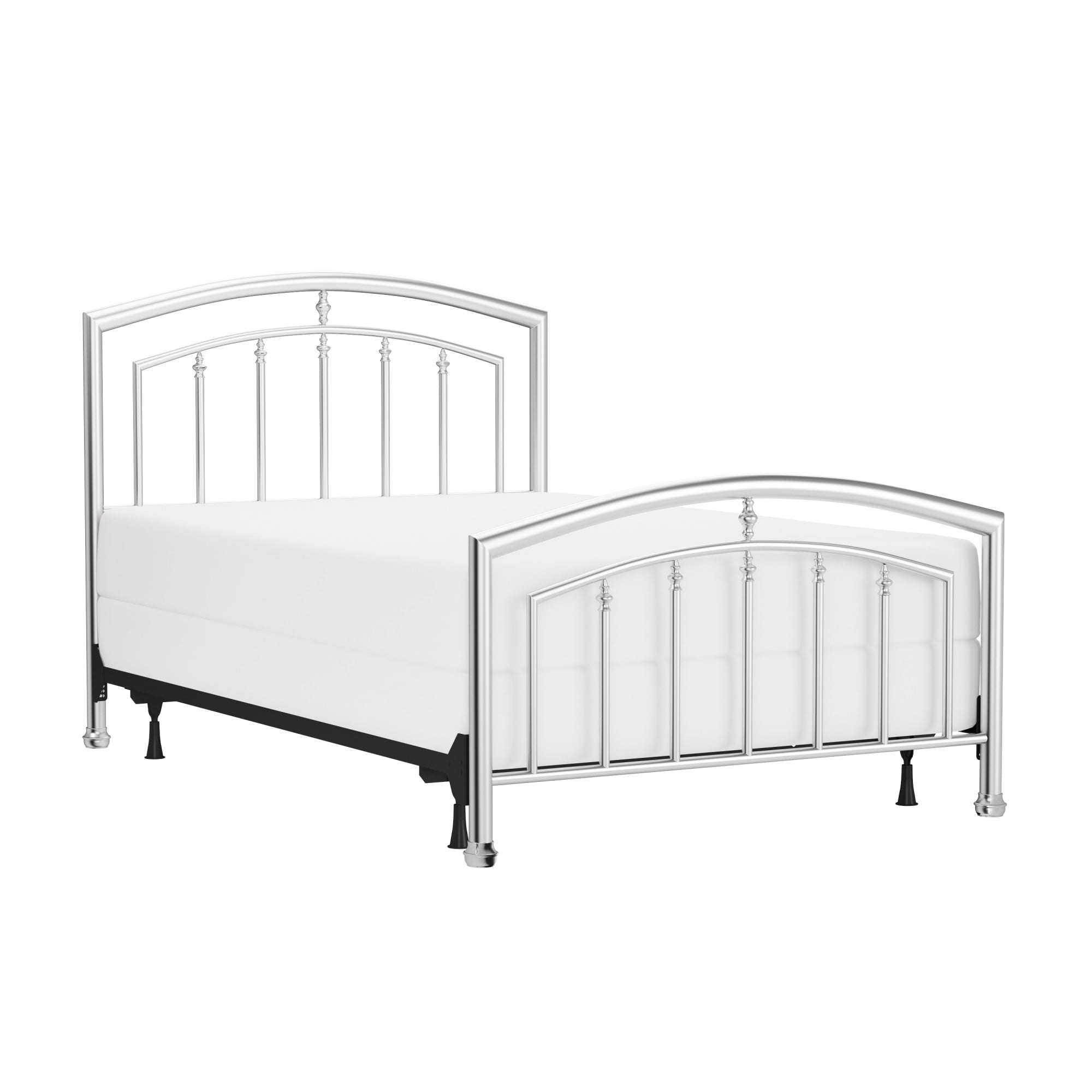 Hillsdale Furniture Claudia Full Metal Bed without Frame, Matte Nickel