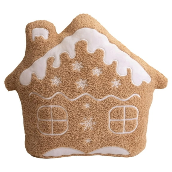 Christmas Star/House Pillows, Christmas Decoration Winter Throw Pillows, Soft 3D Shaped Throw Cushion for Sofa Bedroom Xmas Decor, 14.17X14.17In(A)