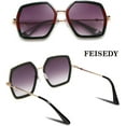 thumbnail image 4 of FEISEDY Women Large Hexagon Inspired Sunglasses Fashion Irregular Design Style Geometric B2503, 4 of 6