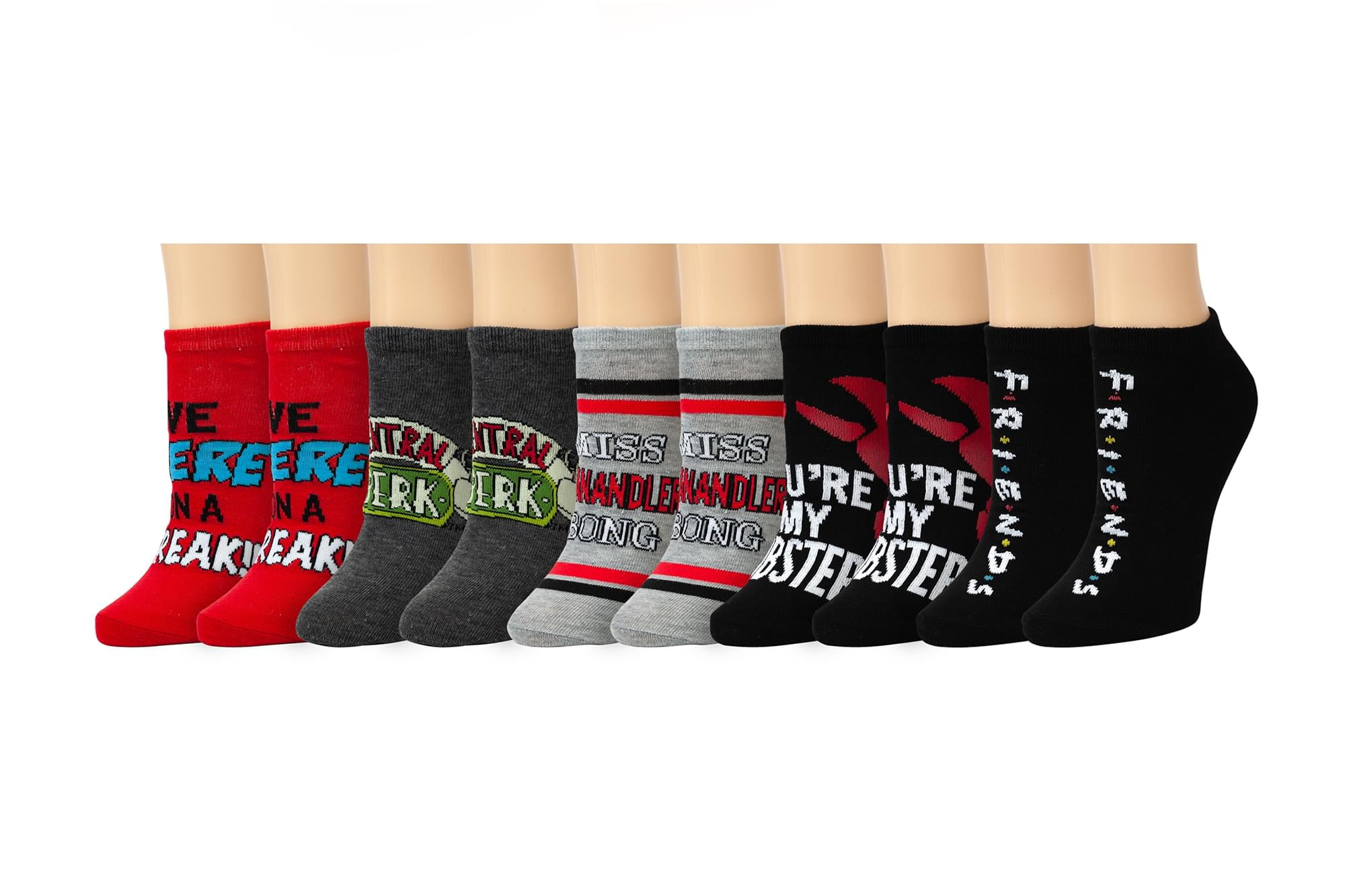 Hyp Friends Television Series Juniors/Womens 6 Pack Ankle Socks 