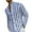 Light Blue, variant on Mens Long Sleeve Shirts Casual Henley Collar Button up Striped Stylish Light Blue L