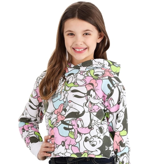 Minnie Mouse Girls Hoodie - Minnie Mouse Skimmer Pullover Hoodie- Sizes 4-16